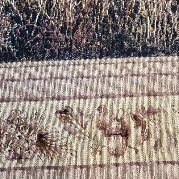 VTG 27x27 Tapestry Fabric Sample LaCrosse Furniture Co Country Wild Life Landsca - Picture 3 of 4
